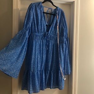 Missguided Blue Floral Dress